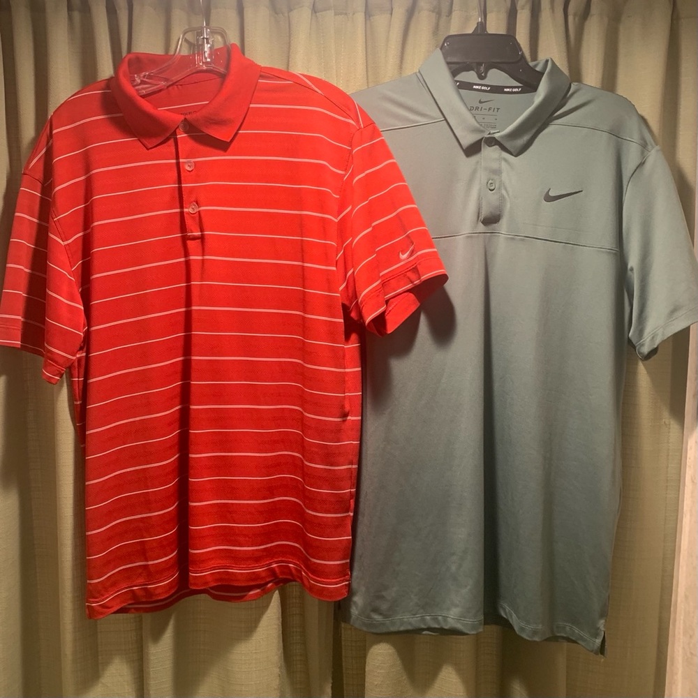 Nike Dri Fit golf polo shirts sz M